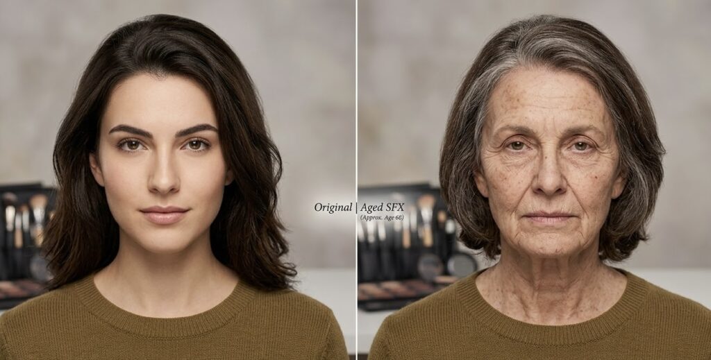 comparison of ageing make up