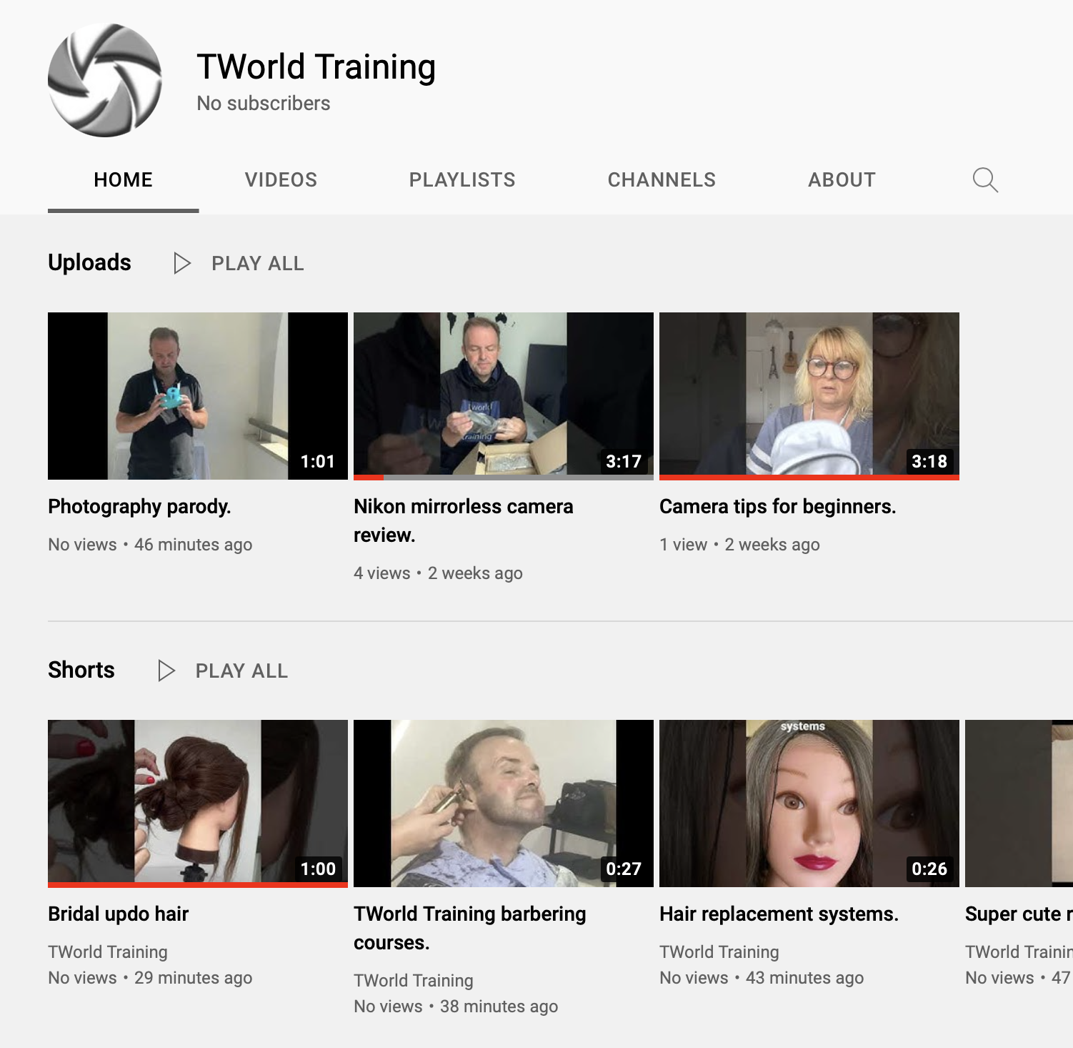 You Tube channel