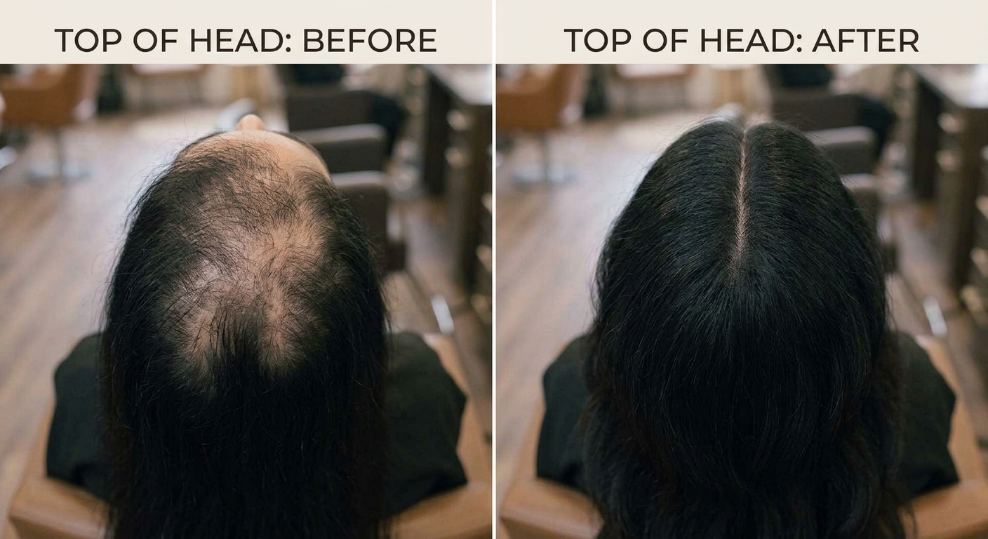 Mesh Integration system covering hair loss